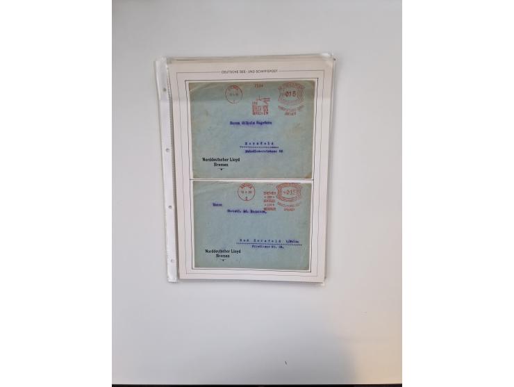 1926/70 (ca.), interessante Sammlung “Absenderfreistempel der Reedereien” mit ca. 140 Briefen/Karten inkl. Doubletten und etl
