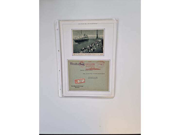 1926/70 (ca.), interessante Sammlung “Absenderfreistempel der Reedereien” mit ca. 140 Briefen/Karten inkl. Doubletten und etl