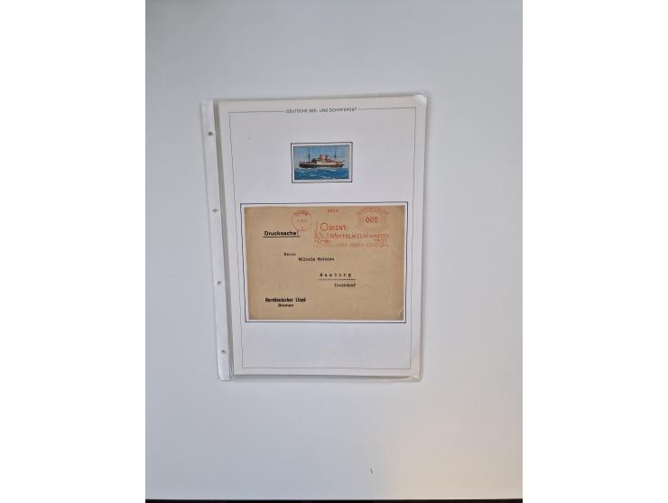 1926/70 (ca.), interessante Sammlung “Absenderfreistempel der Reedereien” mit ca. 140 Briefen/Karten inkl. Doubletten und etl