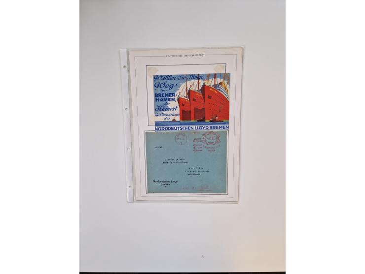 1926/70 (ca.), interessante Sammlung “Absenderfreistempel der Reedereien” mit ca. 140 Briefen/Karten inkl. Doubletten und etl