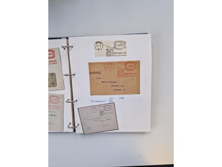 1926/70 (ca.), interessante Sammlung “Absenderfreistempel der Reedereien” mit ca. 140 Briefen/Karten inkl. Doubletten und etl