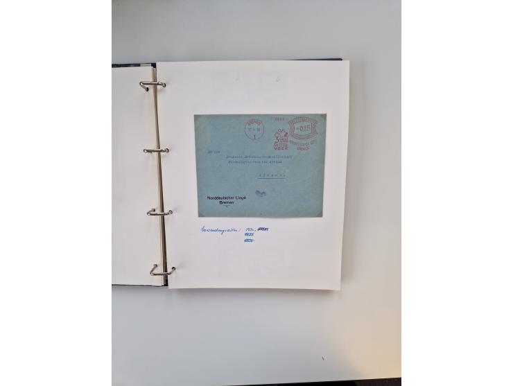 1926/70 (ca.), interessante Sammlung “Absenderfreistempel der Reedereien” mit ca. 140 Briefen/Karten inkl. Doubletten und etl