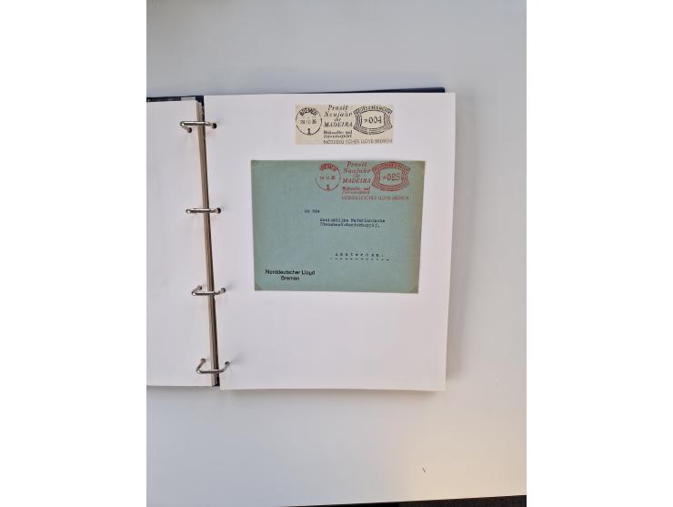 1926/70 (ca.), interessante Sammlung “Absenderfreistempel der Reedereien” mit ca. 140 Briefen/Karten inkl. Doubletten und etl