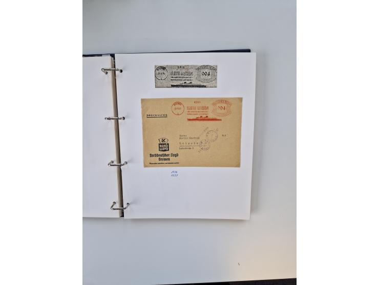 1926/70 (ca.), interessante Sammlung “Absenderfreistempel der Reedereien” mit ca. 140 Briefen/Karten inkl. Doubletten und etl