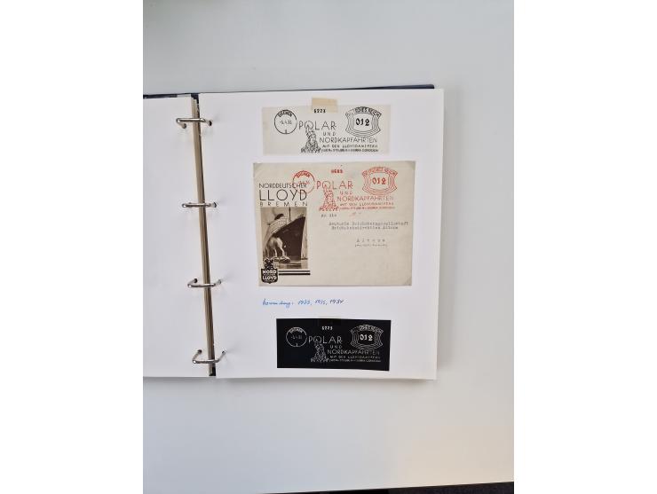 1926/70 (ca.), interessante Sammlung “Absenderfreistempel der Reedereien” mit ca. 140 Briefen/Karten inkl. Doubletten und etl