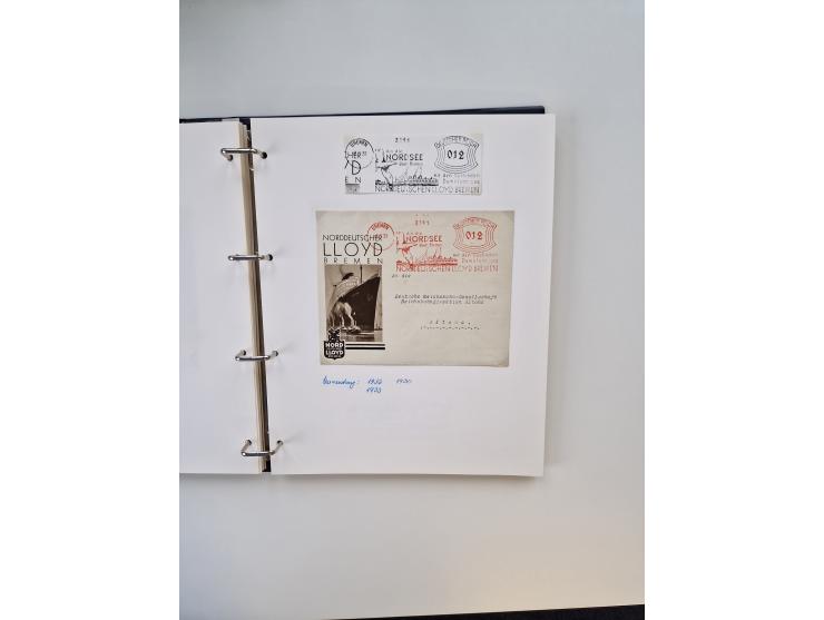 1926/70 (ca.), interessante Sammlung “Absenderfreistempel der Reedereien” mit ca. 140 Briefen/Karten inkl. Doubletten und etl