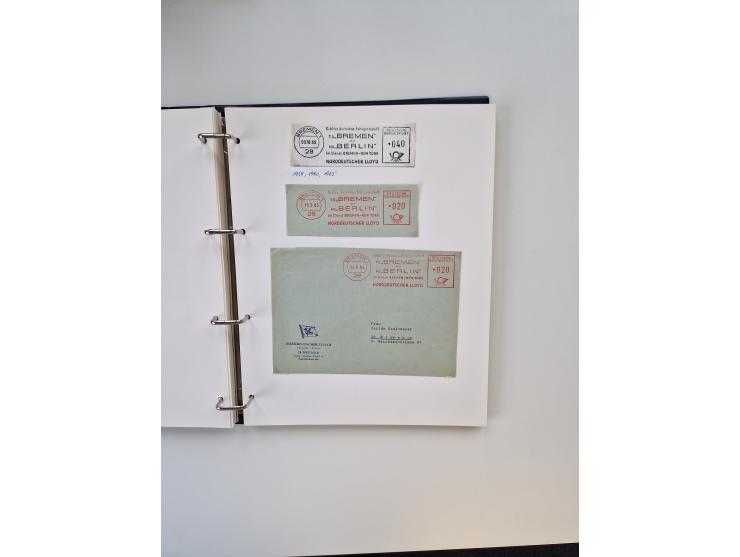 1926/70 (ca.), interessante Sammlung “Absenderfreistempel der Reedereien” mit ca. 140 Briefen/Karten inkl. Doubletten und etl