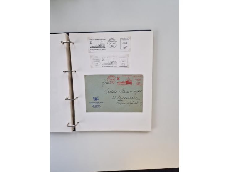 1926/70 (ca.), interessante Sammlung “Absenderfreistempel der Reedereien” mit ca. 140 Briefen/Karten inkl. Doubletten und etl