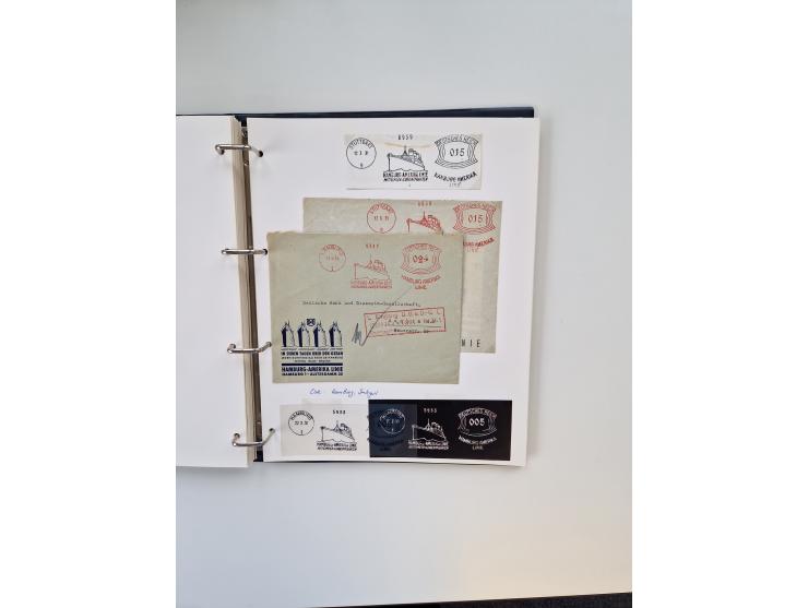 1926/70 (ca.), interessante Sammlung “Absenderfreistempel der Reedereien” mit ca. 140 Briefen/Karten inkl. Doubletten und etl