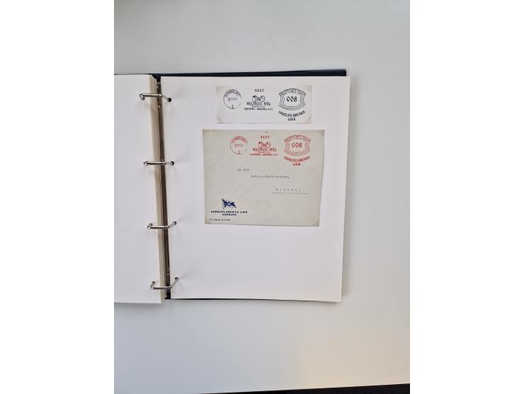 1926/70 (ca.), interessante Sammlung “Absenderfreistempel der Reedereien” mit ca. 140 Briefen/Karten inkl. Doubletten und etl
