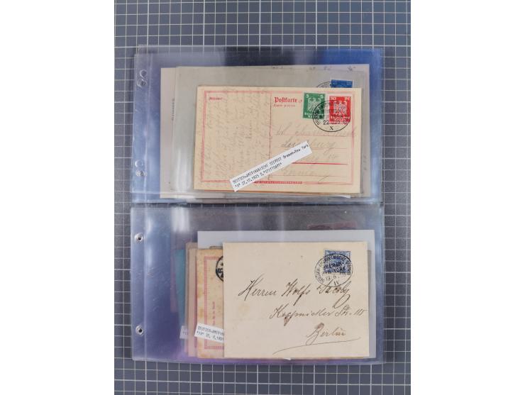 1891/1938, Sammlungspbestand “DASP BREMEN-NEW YORK” mit ca. 85 Briefen, Karten und GSK, Schwerpunkt bis ca. 1920 mit Untersch