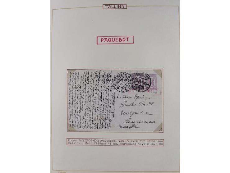 1853/1950, interessante Sammlung “Nordische Schiffspost” inkl. Transit- und Anlandungsstempeln mit fast 60 Briefen, Karten un