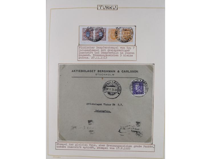 1853/1950, interessante Sammlung “Nordische Schiffspost” inkl. Transit- und Anlandungsstempeln mit fast 60 Briefen, Karten un