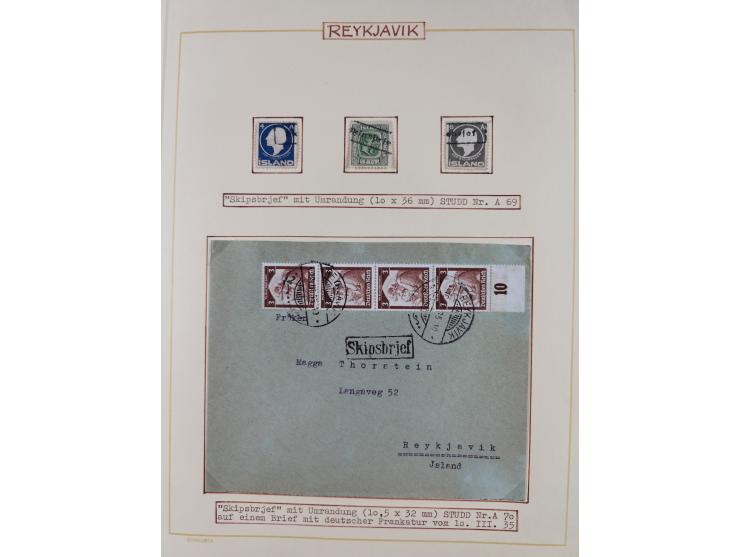 1853/1950, interessante Sammlung “Nordische Schiffspost” inkl. Transit- und Anlandungsstempeln mit fast 60 Briefen, Karten un