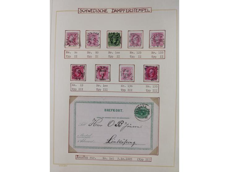 1853/1950, interessante Sammlung “Nordische Schiffspost” inkl. Transit- und Anlandungsstempeln mit fast 60 Briefen, Karten un