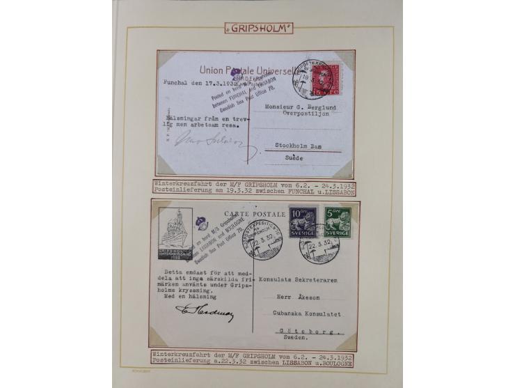 1853/1950, interessante Sammlung “Nordische Schiffspost” inkl. Transit- und Anlandungsstempeln mit fast 60 Briefen, Karten un