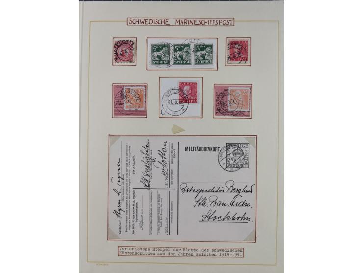 1853/1950, interessante Sammlung “Nordische Schiffspost” inkl. Transit- und Anlandungsstempeln mit fast 60 Briefen, Karten un
