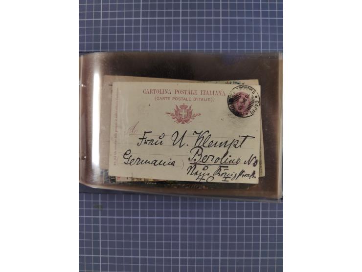 Italien: 1899/1939, interessante Sammlung der Inlands-Schiffspost mit ca. 100 Karten und GSK, dabei viele verschiedene und kl