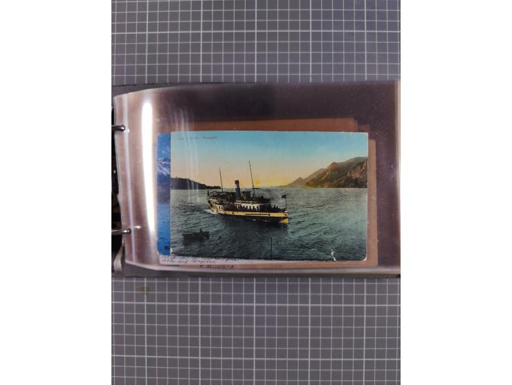 Italien: 1899/1939, interessante Sammlung der Inlands-Schiffspost mit ca. 100 Karten und GSK, dabei viele verschiedene und kl