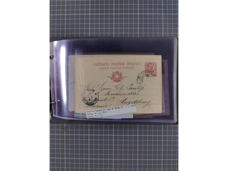 Italien: 1899/1939, interessante Sammlung der Inlands-Schiffspost mit ca. 100 Karten und GSK, dabei viele verschiedene und kl