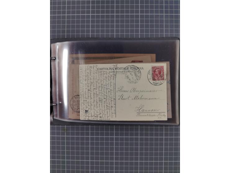 Italien: 1899/1939, interessante Sammlung der Inlands-Schiffspost mit ca. 100 Karten und GSK, dabei viele verschiedene und kl