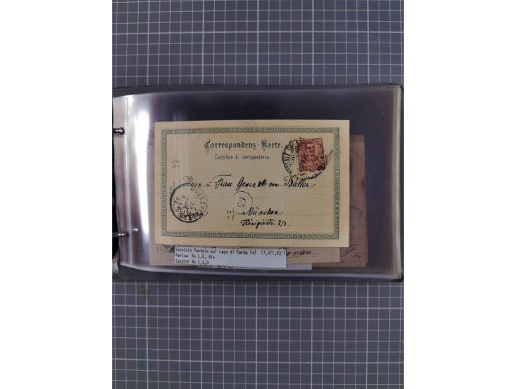 Italien: 1899/1939, interessante Sammlung der Inlands-Schiffspost mit ca. 100 Karten und GSK, dabei viele verschiedene und kl