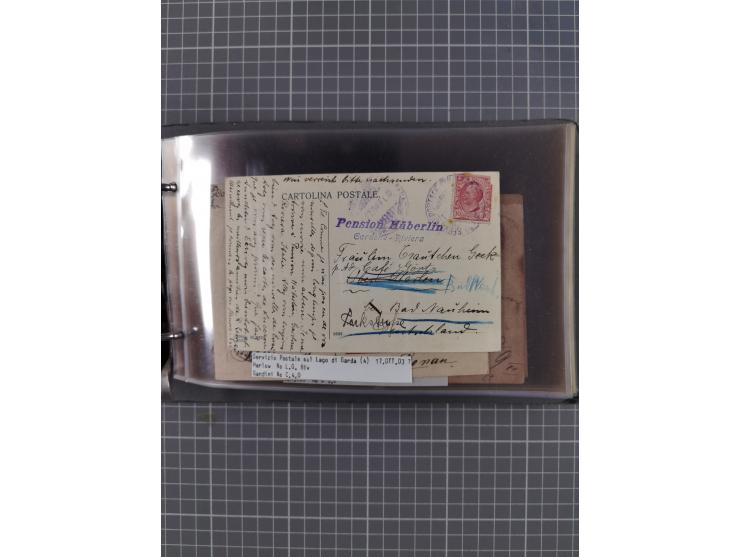 Italien: 1899/1939, interessante Sammlung der Inlands-Schiffspost mit ca. 100 Karten und GSK, dabei viele verschiedene und kl