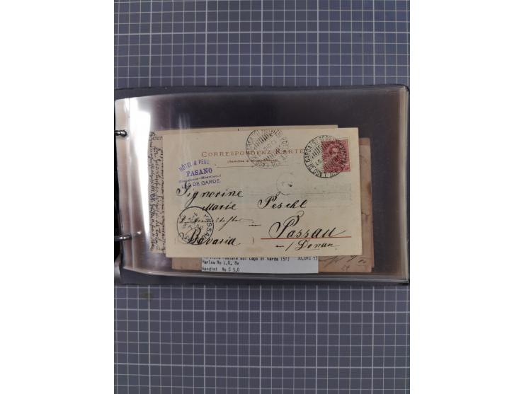 Italien: 1899/1939, interessante Sammlung der Inlands-Schiffspost mit ca. 100 Karten und GSK, dabei viele verschiedene und kl