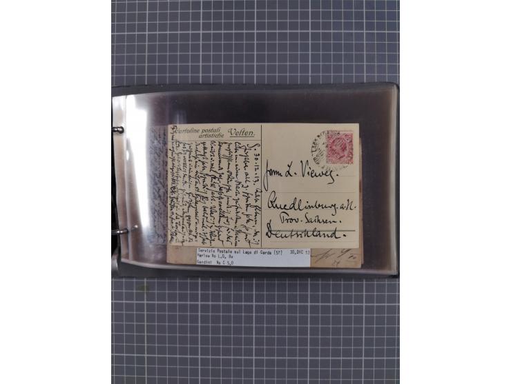 Italien: 1899/1939, interessante Sammlung der Inlands-Schiffspost mit ca. 100 Karten und GSK, dabei viele verschiedene und kl