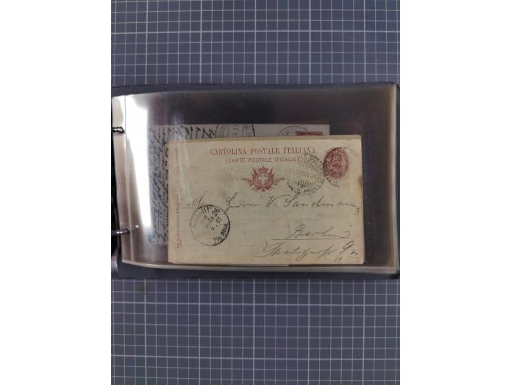 Italien: 1899/1939, interessante Sammlung der Inlands-Schiffspost mit ca. 100 Karten und GSK, dabei viele verschiedene und kl