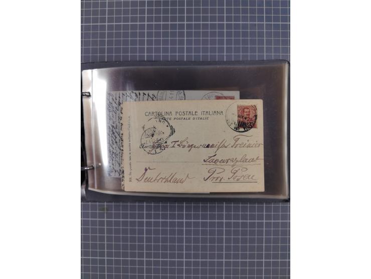 Italien: 1899/1939, interessante Sammlung der Inlands-Schiffspost mit ca. 100 Karten und GSK, dabei viele verschiedene und kl