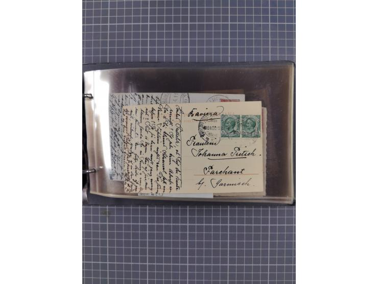 Italien: 1899/1939, interessante Sammlung der Inlands-Schiffspost mit ca. 100 Karten und GSK, dabei viele verschiedene und kl
