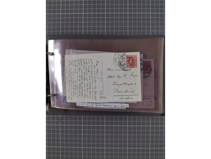 Italien: 1899/1939, interessante Sammlung der Inlands-Schiffspost mit ca. 100 Karten und GSK, dabei viele verschiedene und kl
