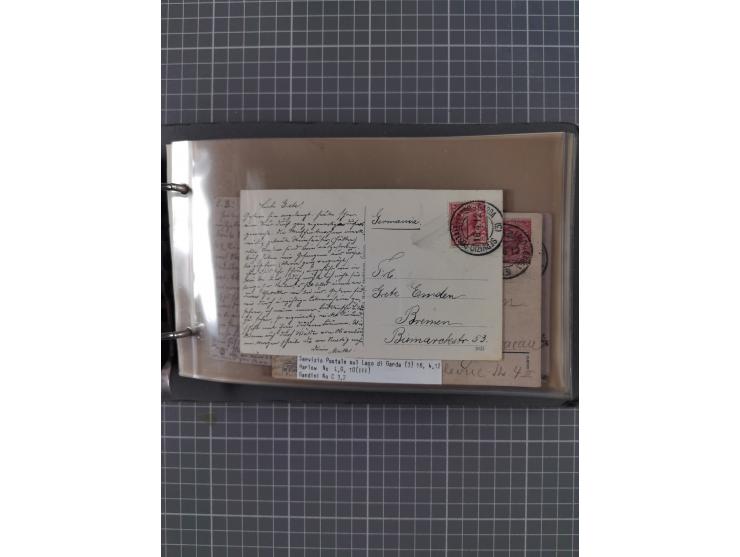 Italien: 1899/1939, interessante Sammlung der Inlands-Schiffspost mit ca. 100 Karten und GSK, dabei viele verschiedene und kl