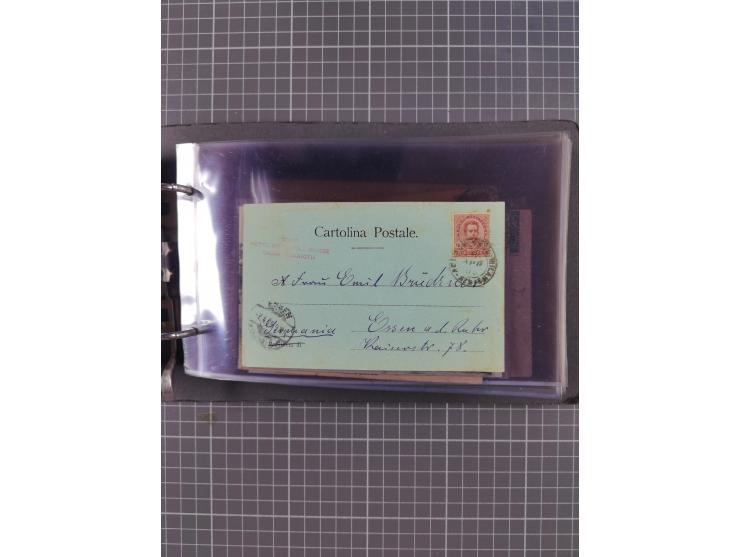 Italien: 1899/1939, interessante Sammlung der Inlands-Schiffspost mit ca. 100 Karten und GSK, dabei viele verschiedene und kl