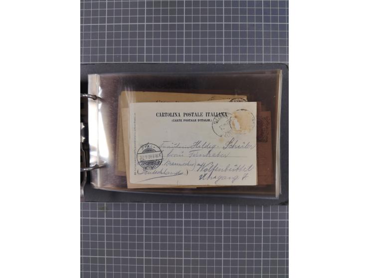 Italien: 1899/1939, interessante Sammlung der Inlands-Schiffspost mit ca. 100 Karten und GSK, dabei viele verschiedene und kl