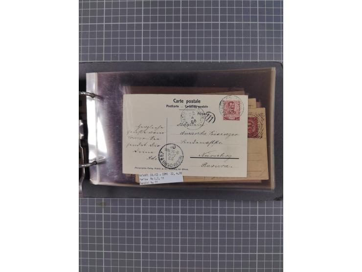 Italien: 1899/1939, interessante Sammlung der Inlands-Schiffspost mit ca. 100 Karten und GSK, dabei viele verschiedene und kl