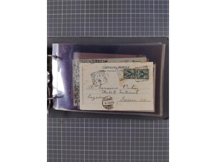 Italien: 1899/1939, interessante Sammlung der Inlands-Schiffspost mit ca. 100 Karten und GSK, dabei viele verschiedene und kl