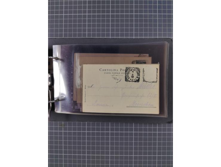 Italien: 1899/1939, interessante Sammlung der Inlands-Schiffspost mit ca. 100 Karten und GSK, dabei viele verschiedene und kl