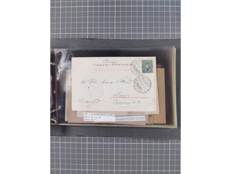 Italien: 1899/1939, interessante Sammlung der Inlands-Schiffspost mit ca. 100 Karten und GSK, dabei viele verschiedene und kl