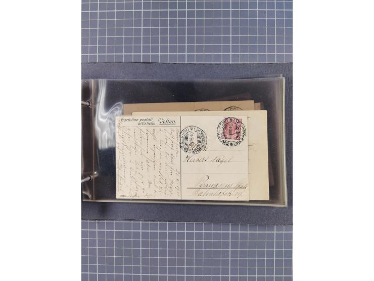 Italien: 1899/1939, interessante Sammlung der Inlands-Schiffspost mit ca. 100 Karten und GSK, dabei viele verschiedene und kl