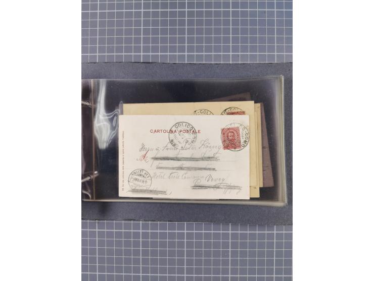 Italien: 1899/1939, interessante Sammlung der Inlands-Schiffspost mit ca. 100 Karten und GSK, dabei viele verschiedene und kl