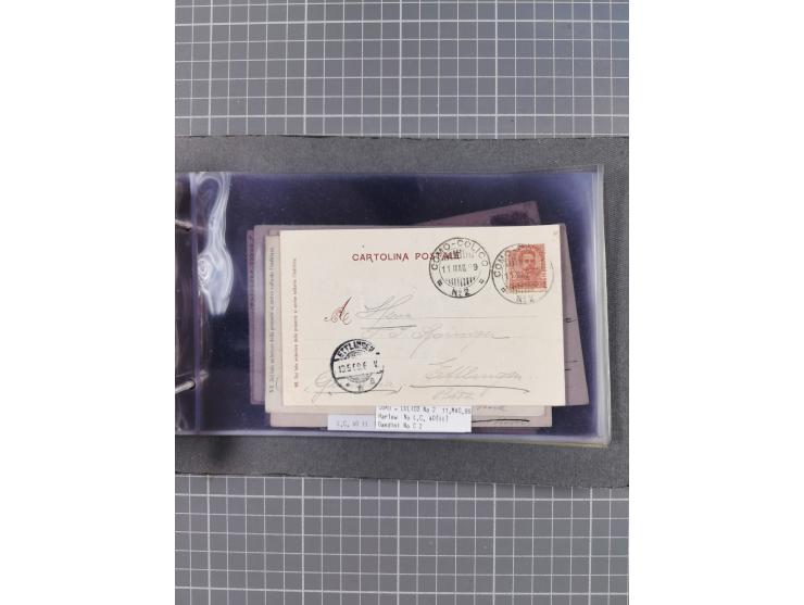 Italien: 1899/1939, interessante Sammlung der Inlands-Schiffspost mit ca. 100 Karten und GSK, dabei viele verschiedene und kl