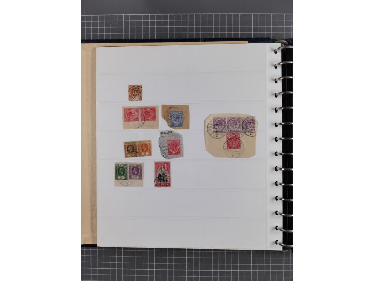 1872/1939, kleiner Bestand mit ca. 80 Briefen, Karten und GSK sowie vielen losen Marken und Briefstücken mit Schiffspoststemp