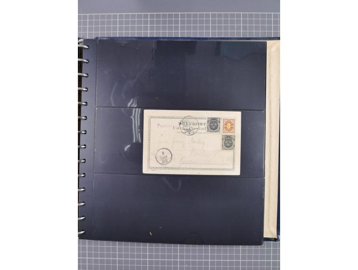 1872/1939, kleiner Bestand mit ca. 80 Briefen, Karten und GSK sowie vielen losen Marken und Briefstücken mit Schiffspoststemp