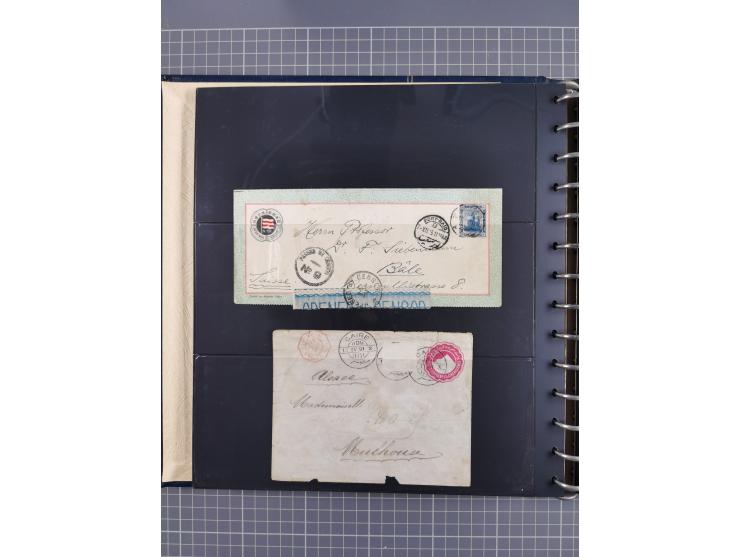 1872/1939, kleiner Bestand mit ca. 80 Briefen, Karten und GSK sowie vielen losen Marken und Briefstücken mit Schiffspoststemp