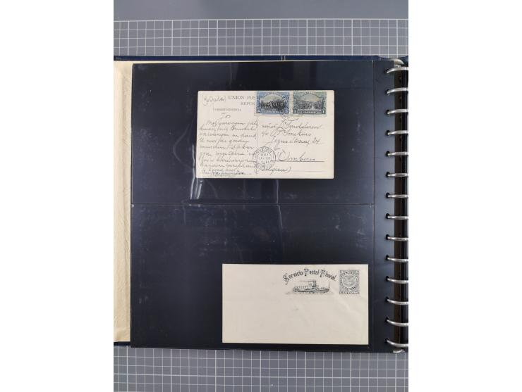 1872/1939, kleiner Bestand mit ca. 80 Briefen, Karten und GSK sowie vielen losen Marken und Briefstücken mit Schiffspoststemp