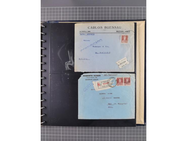 1872/1939, kleiner Bestand mit ca. 80 Briefen, Karten und GSK sowie vielen losen Marken und Briefstücken mit Schiffspoststemp