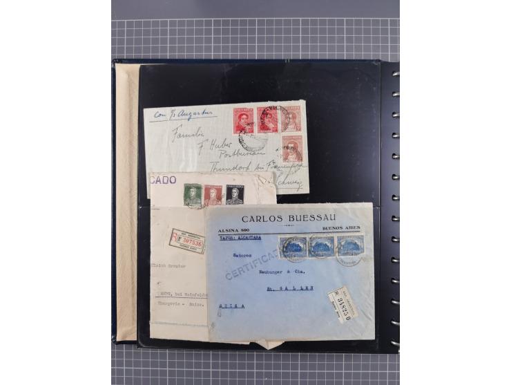 1872/1939, kleiner Bestand mit ca. 80 Briefen, Karten und GSK sowie vielen losen Marken und Briefstücken mit Schiffspoststemp