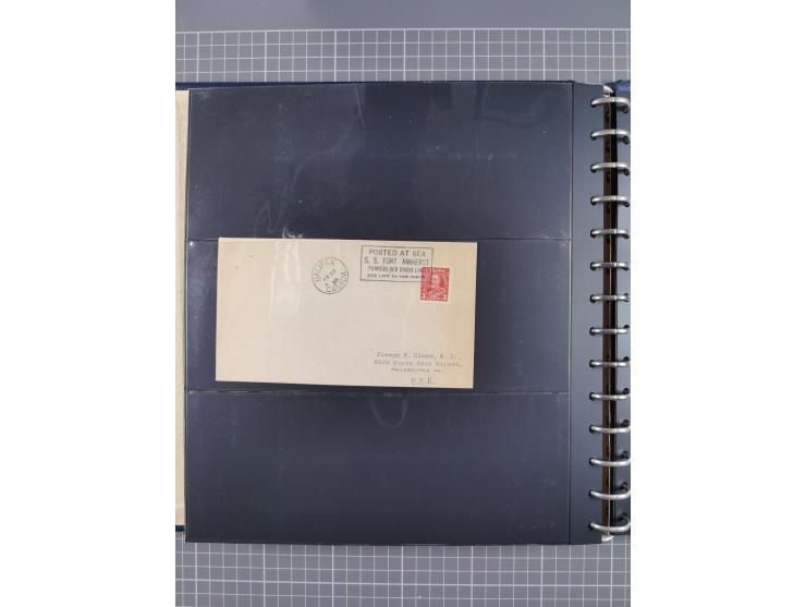 1872/1939, kleiner Bestand mit ca. 80 Briefen, Karten und GSK sowie vielen losen Marken und Briefstücken mit Schiffspoststemp